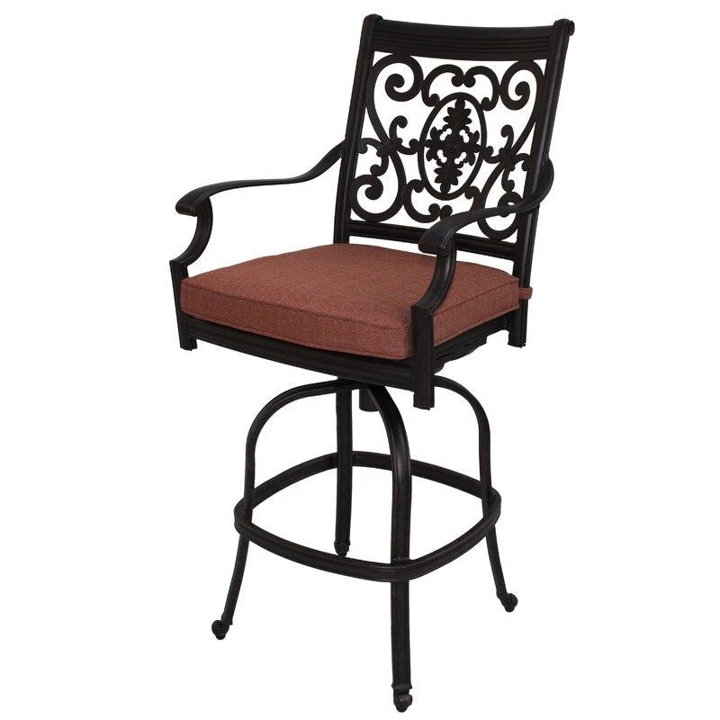 Mccraney Round 4 - Person 42'' Long Aluminum Bar Height Dining Set with Cushions