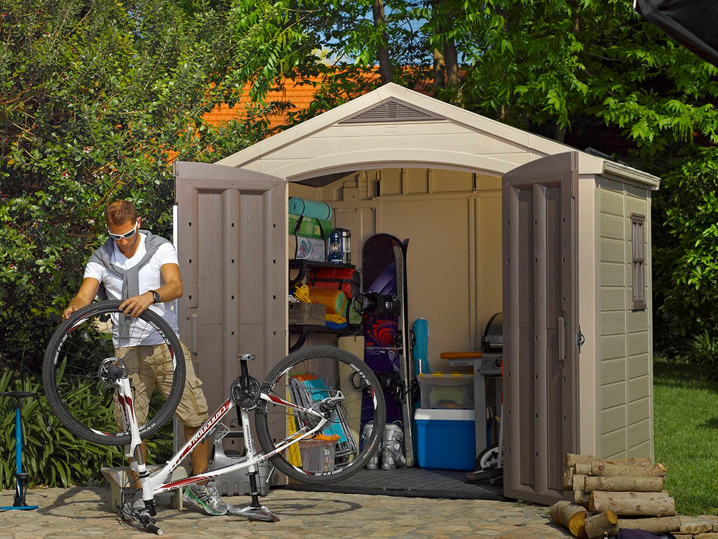 Factor 8 ft. W x 6 ft. D Plastic Storage Shed