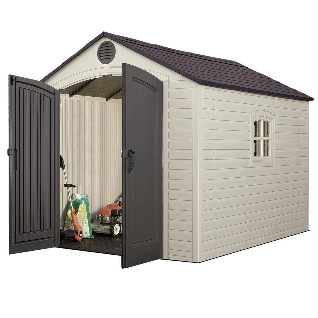 8 Ft. W x 10 Ft. D Plastic Traditional Storage Shed