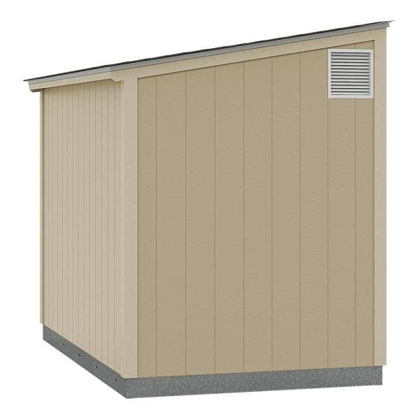 Installed The Tahoe Series Lean-To 6 ft. x 10 ft. x 8 ft. 3 in. Un-Painted Wood Storage Building Shed