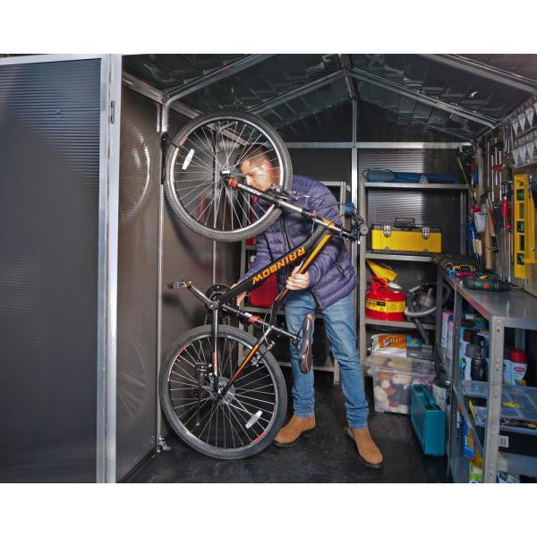 Rubicon 6 ft. x 5 ft. Dark Gray Garden Storage Shed