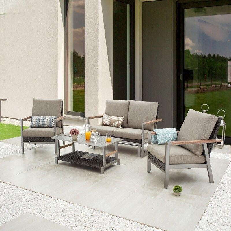 Aditya 4 - Person Seating Group with Cushions