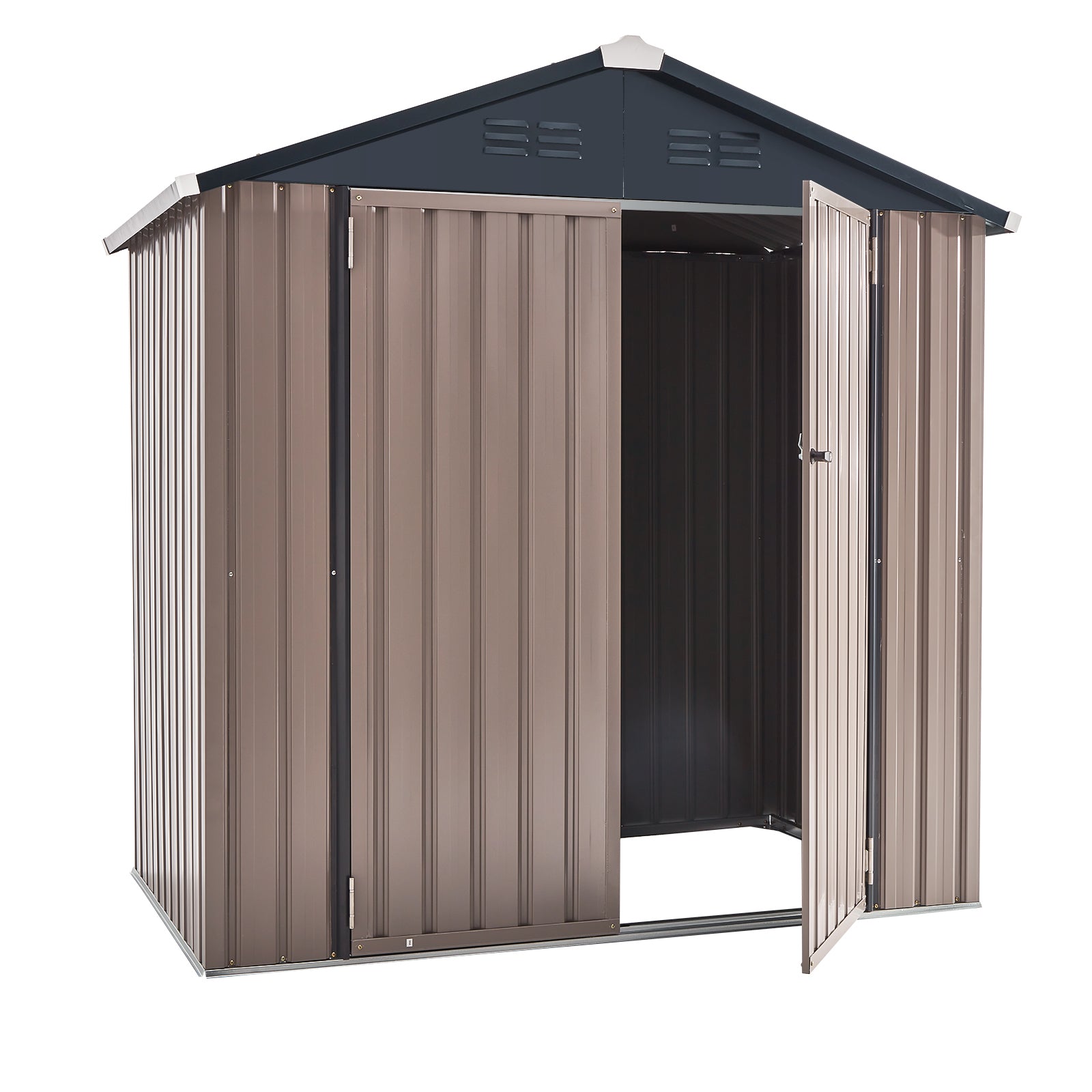 Tremont 6' x 4' Outdoor Metal Storage Shed with Lockable Door for Backyard