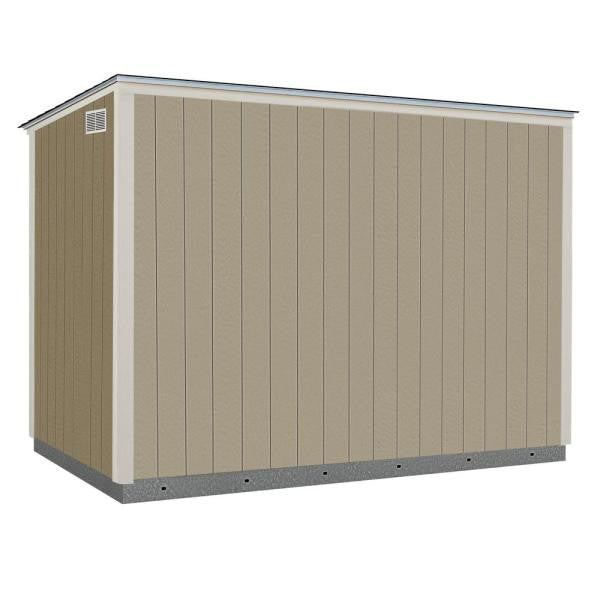 Installed The Tahoe Series 6 ft. x 12 ft. x 8 ft. 3 in. Un-Painted Wood Storage Building with Shingles and Sidewall Door
