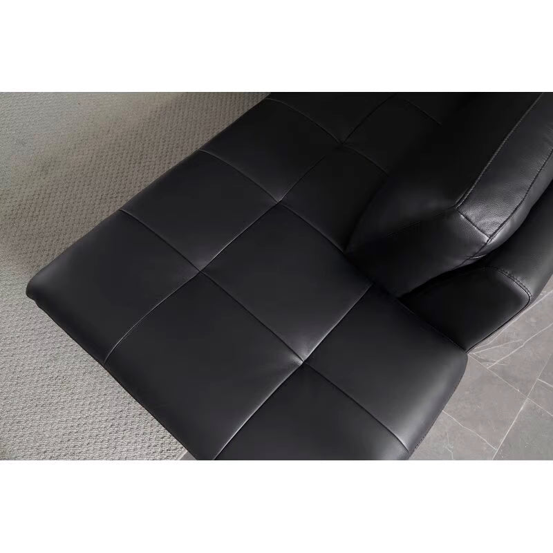124" Wide Leather Match Sofa & Chaise