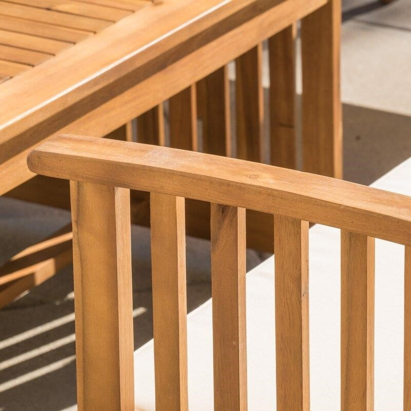 Solid Wood 8 - Person Seating Group with Cushions