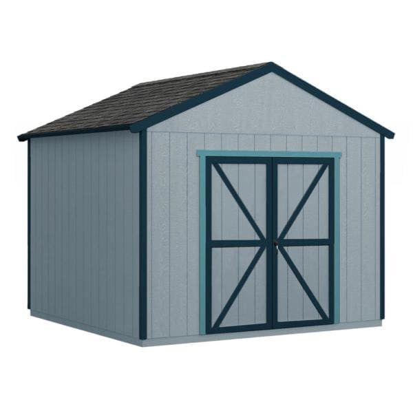 Installed Rookwood 10 ft. x 10 ft. Wooden Shed with Autmun Brown Shingles