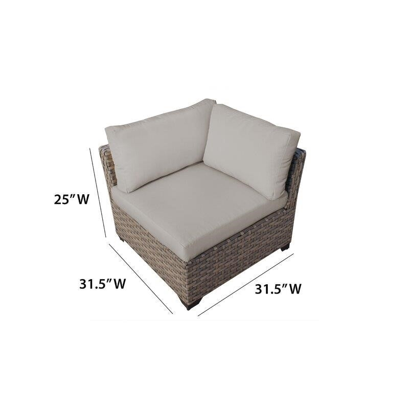 Rochford Wicker/Rattan 4 - Person Seating Group with Cushions