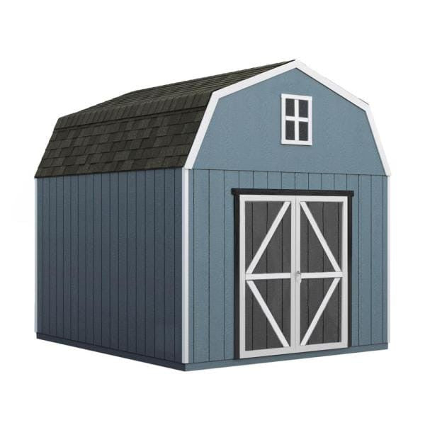 Installed Braymore 10 ft. x 16 ft. Wooden Shed with Driftwood Shingles