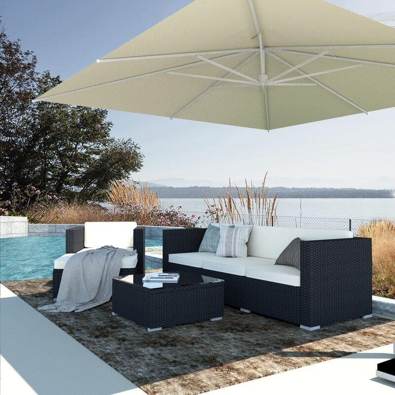 Backstrom Wicker/Rattan 5 - Person Seating Group with Cushions