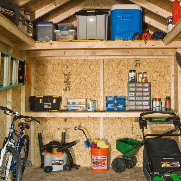 Installed Majestic 8 ft. x 12 ft. Wood Storage Shed with Autumn Brown Shingles