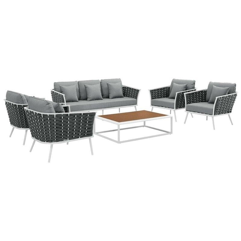 Kemberton 6 Piece Sofa Seating Group with Cushions