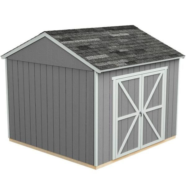 Installed Rookwood 10 ft. x 10 ft. Wooden Shed with Autmun Brown Shingles
