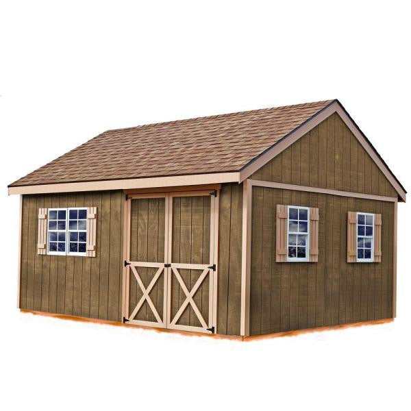 New Castle 16 ft. x 12 ft. Wood Storage Shed Kit