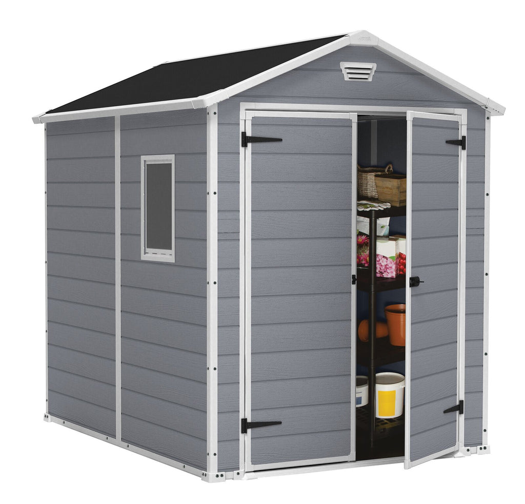 Manor 6 ft. W x 7.5 ft. D Plastic Storage Shed