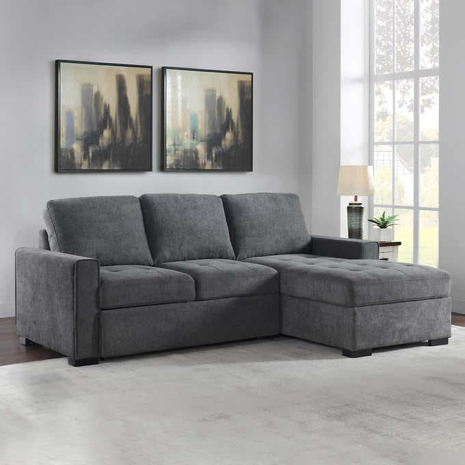 Kendale Sleeper Sofa With Storage Chaise