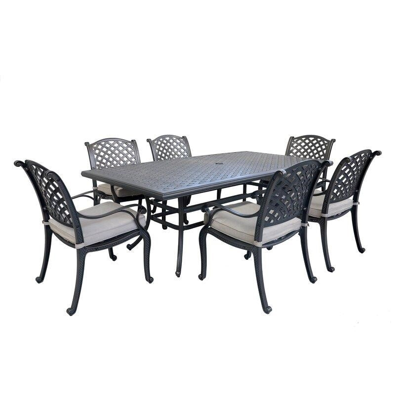 Jeffcoat Rectangular 6 - Person 85.83'' Long Dining Set with Cushions