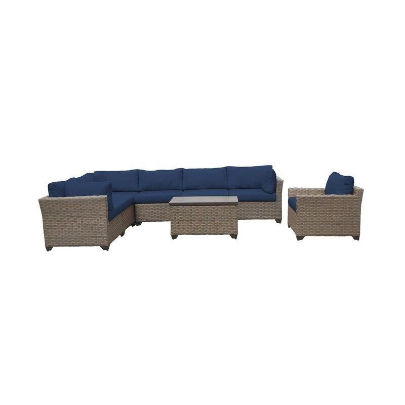 Rochford Wicker/Rattan 7 - Person Seating Group with Cushions