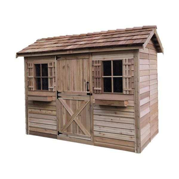 Cabana 9 ft. x 6 ft. Western Red Cedar Garden Shed