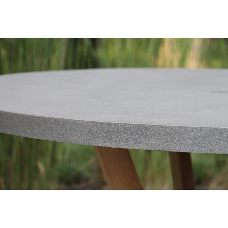 Carter Round 6 - Person 52'' Long Teak Dining Set with Cushions