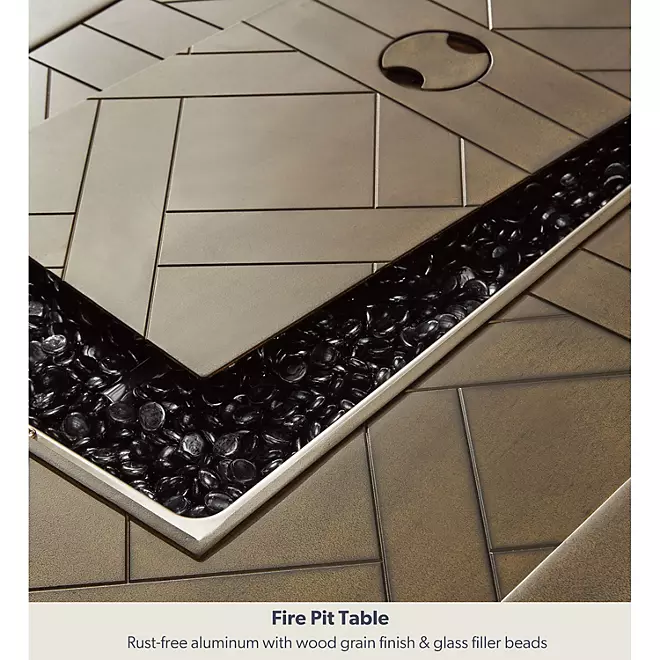 Athena 7-Piece Sectional with Firepit(FREE 120'' Cantilever Umbrella)