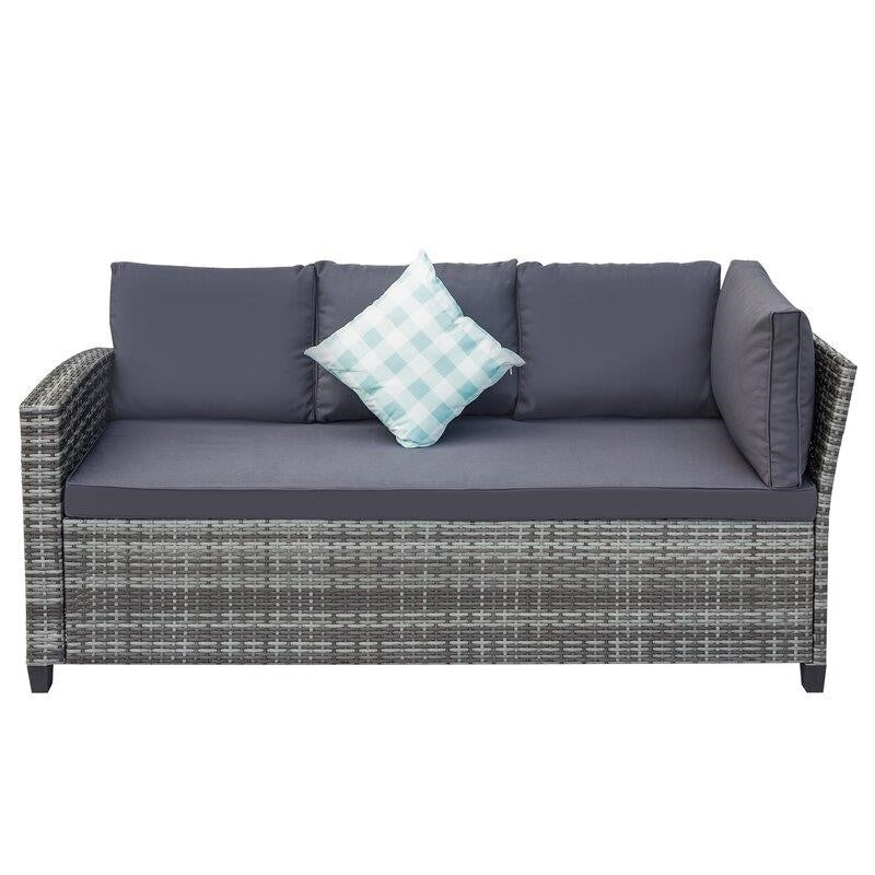 Burgas Wicker/Rattan 7 - Person Seating Group with Cushions