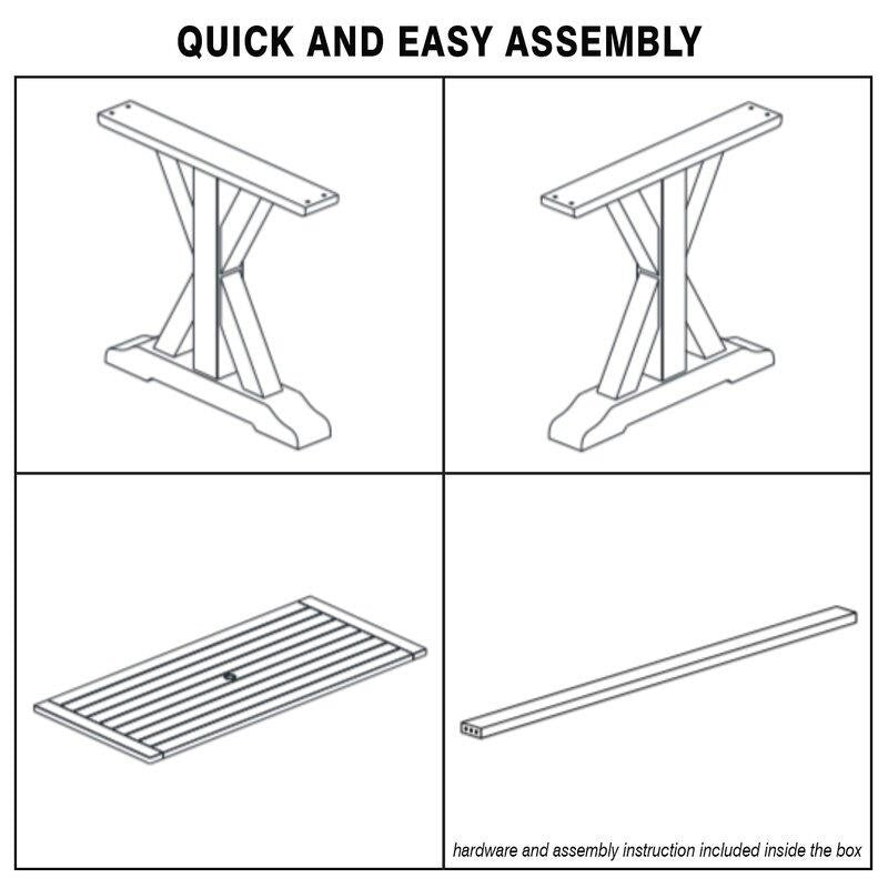 Baytown Rectangular 4 - Person 78.75'' Long Dining Set