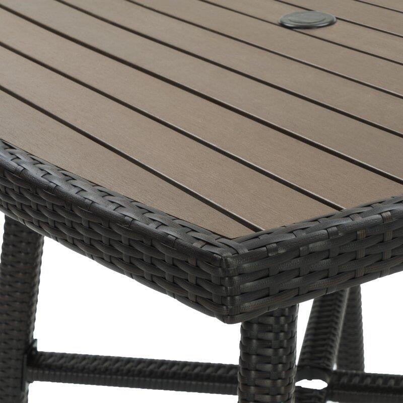 Northridge Square 4 - Person 38'' Long Bar Height Dining Set with Cushions