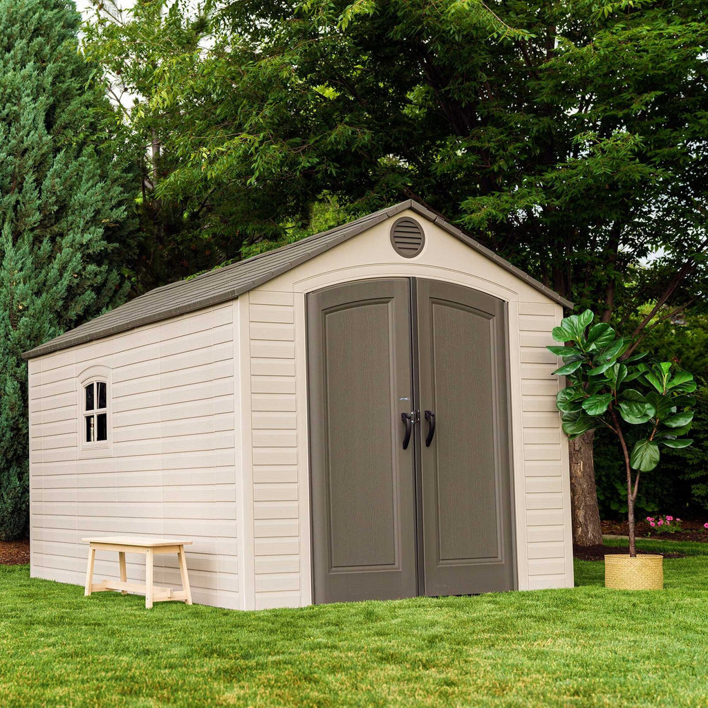 8 ft. W x 12.5 ft. D Plastic Storage Shed