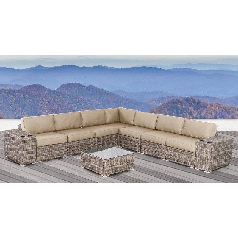 Lazaro Wicker/Rattan 6 - Person Seating Group with Sunbrella Cushions