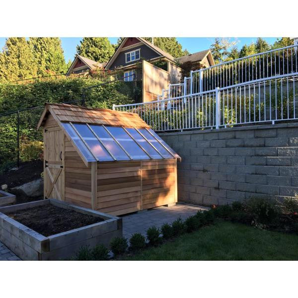 Sunhouse 8 ft. x 8 ft. Western Red Cedar Garden Shed