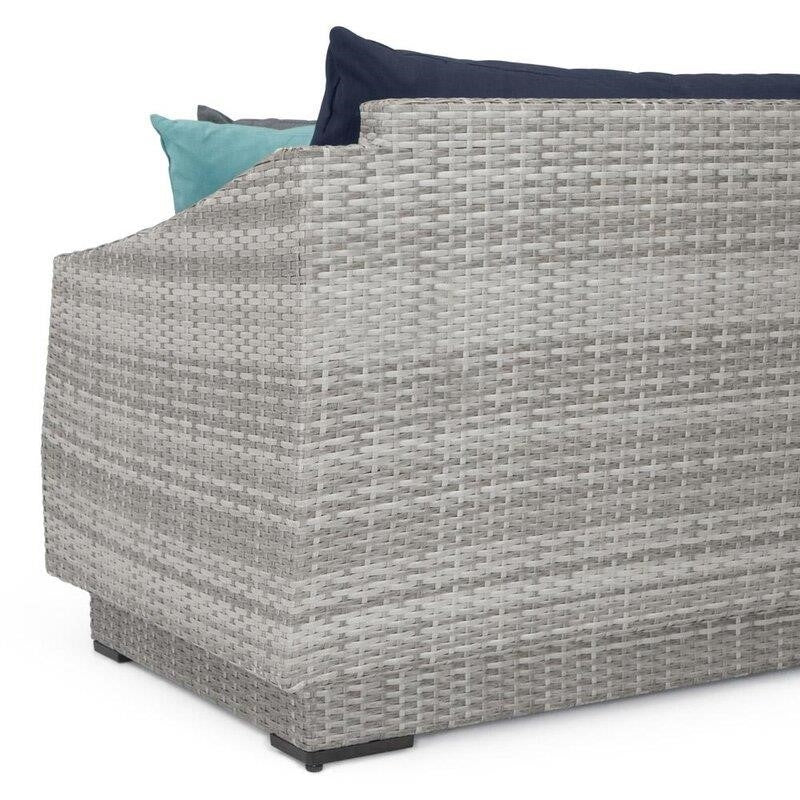 Johana Wicker/Rattan 6 - Person Seating Group with Cushions