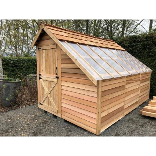 Sunhouse 8 ft. x 12 ft. Western Red Cedar Garden Shed