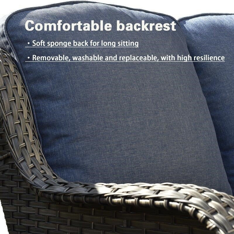 Latimer Wicker/Rattan 5 - Person Seating Group with Cushions