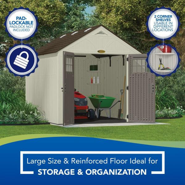 Tremont 8 ft. 4-1/2 in. x 10 ft. 2-1/4 in. Resin Storage Shed