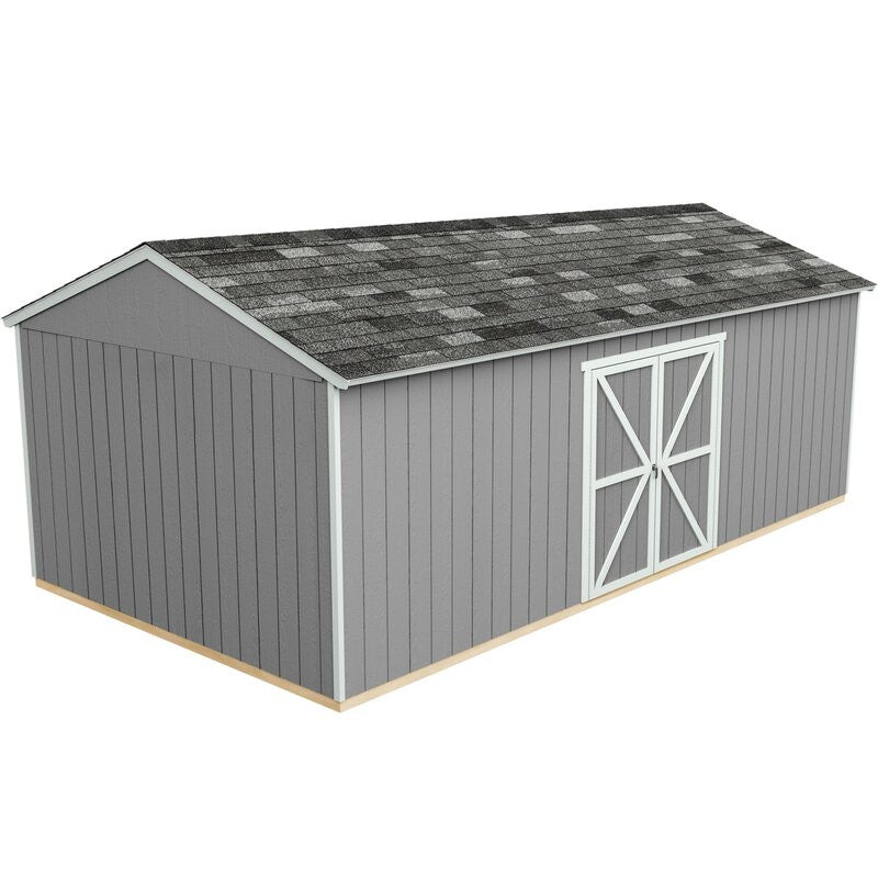 Astoria 12 ft. W x 24 ft. D Solid + Manufactured Wood Storage Shed