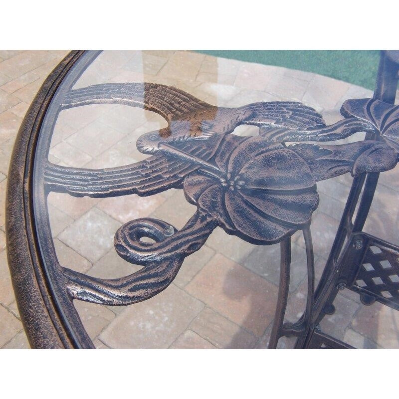 Wendling Round 4 - Person Aluminum Bar Height Dining Set with Cushions and Umbrella