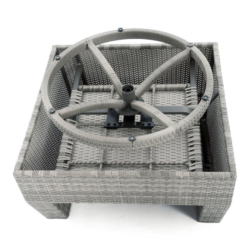 Johana Wicker/Rattan 6 - Person Seating Group with Cushions