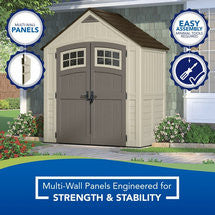 Cascade 7 ft. W x 7 ft. D Plastic Storage Shed