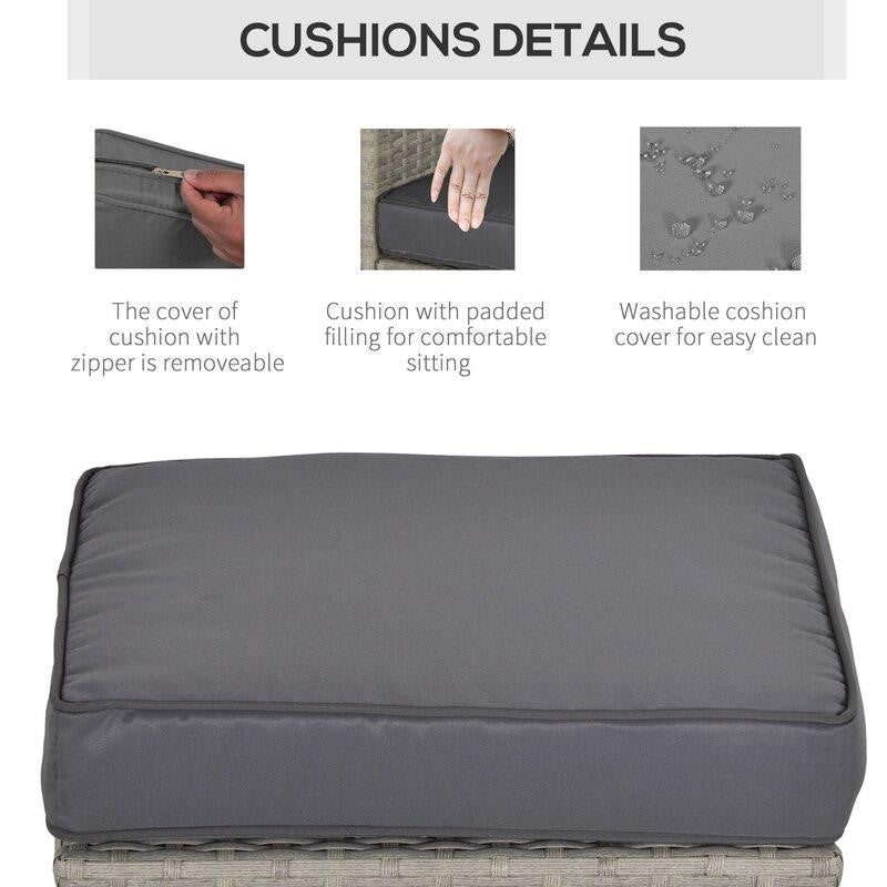 Wicker/Rattan 7 - Person Seating Group with Cushions