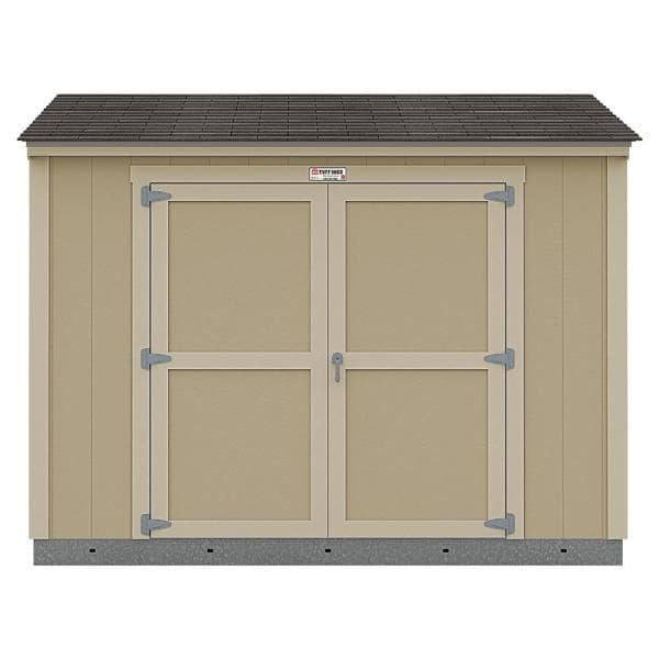 Installed The Tahoe Series Lean-To 6 ft. x 10 ft. x 8 ft. 3 in. Un-Painted Wood Storage Building Shed and Sidewall Door