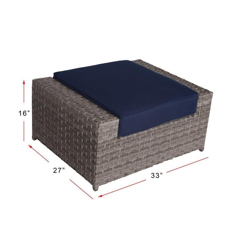 Kordell Wicker/Rattan 10 - Person Seating Group with Cushions