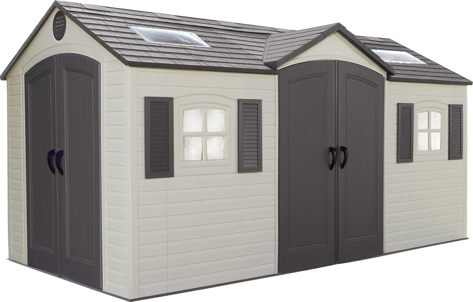 Dual Entry 15 ft. W x 8 ft. D Plastic Storage Shed