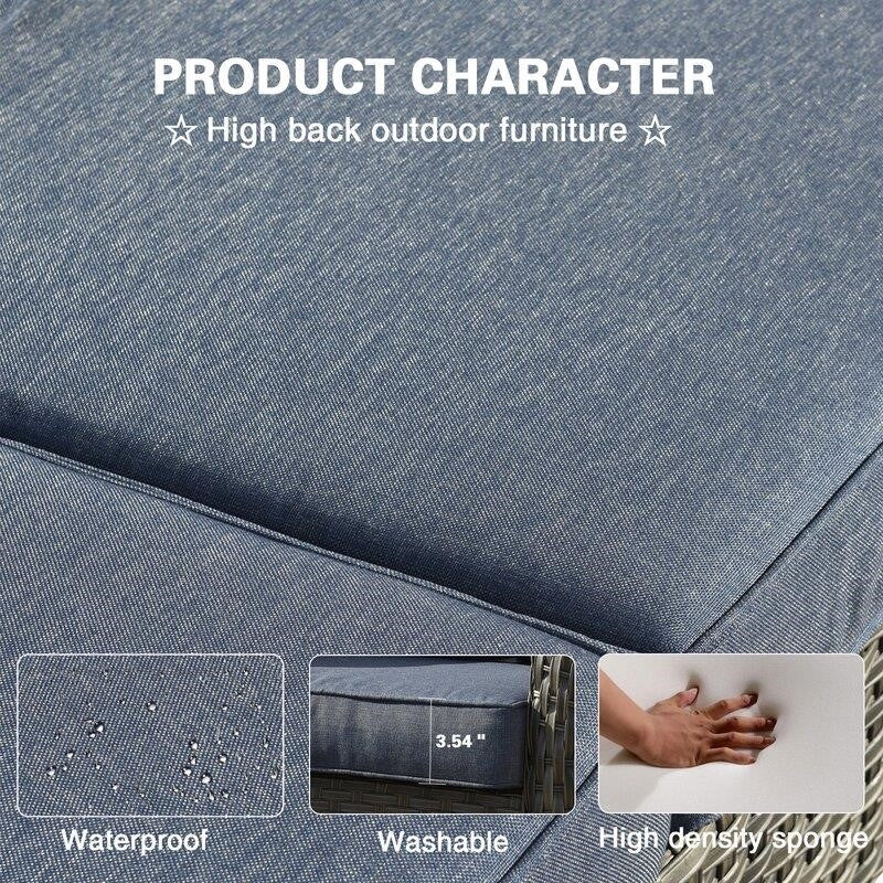 Latimer Wicker/Rattan 5 - Person Seating Group with Cushions