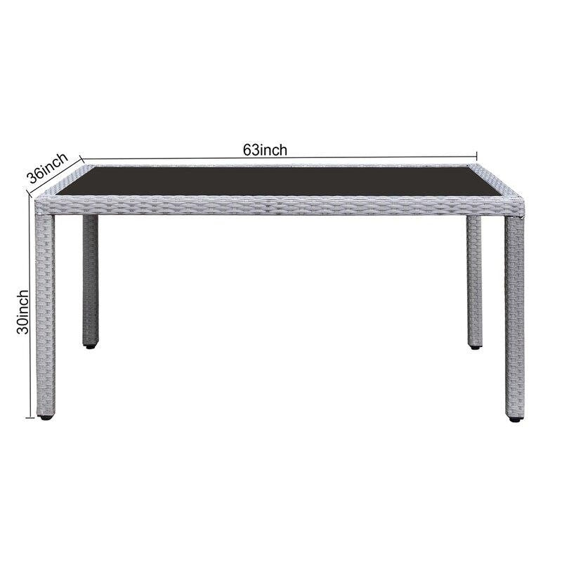 Cotswald Rectangular 6 - Person 63'' Long Dining Set with Cushions