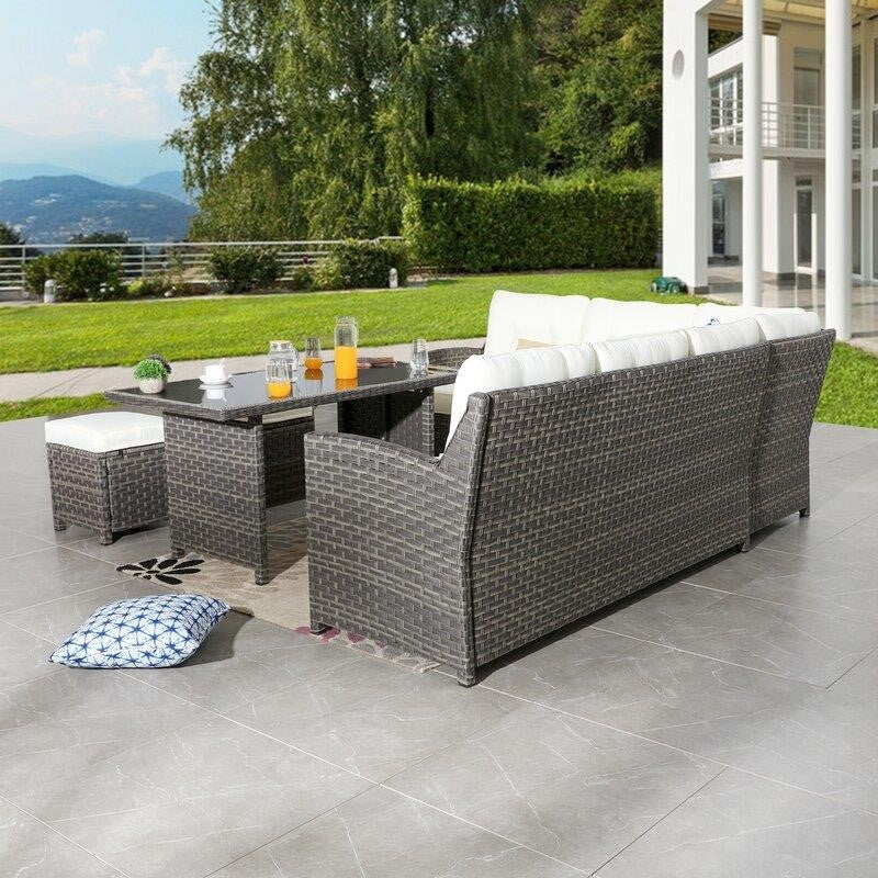 Vanhoy Wicker/Rattan 8 - Person Seating Group with Cushions