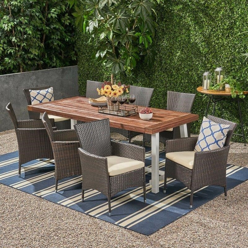 Mullenax Rectangular 8 - Person 79'' Long Dining Set with Cushions