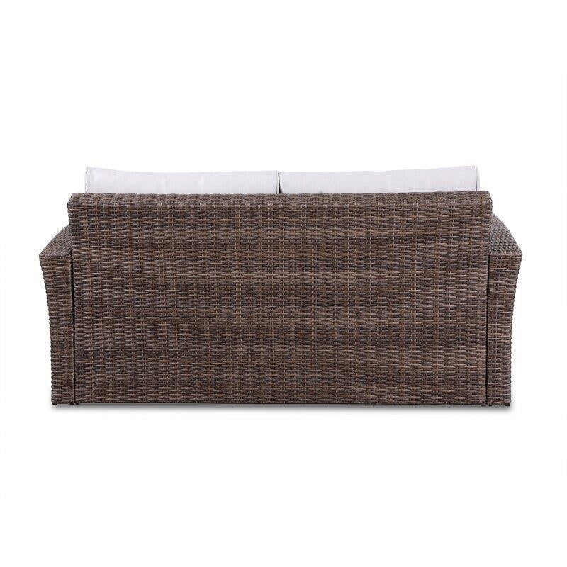 Emlee Wicker/Rattan 4 - Person Seating Group with Cushions