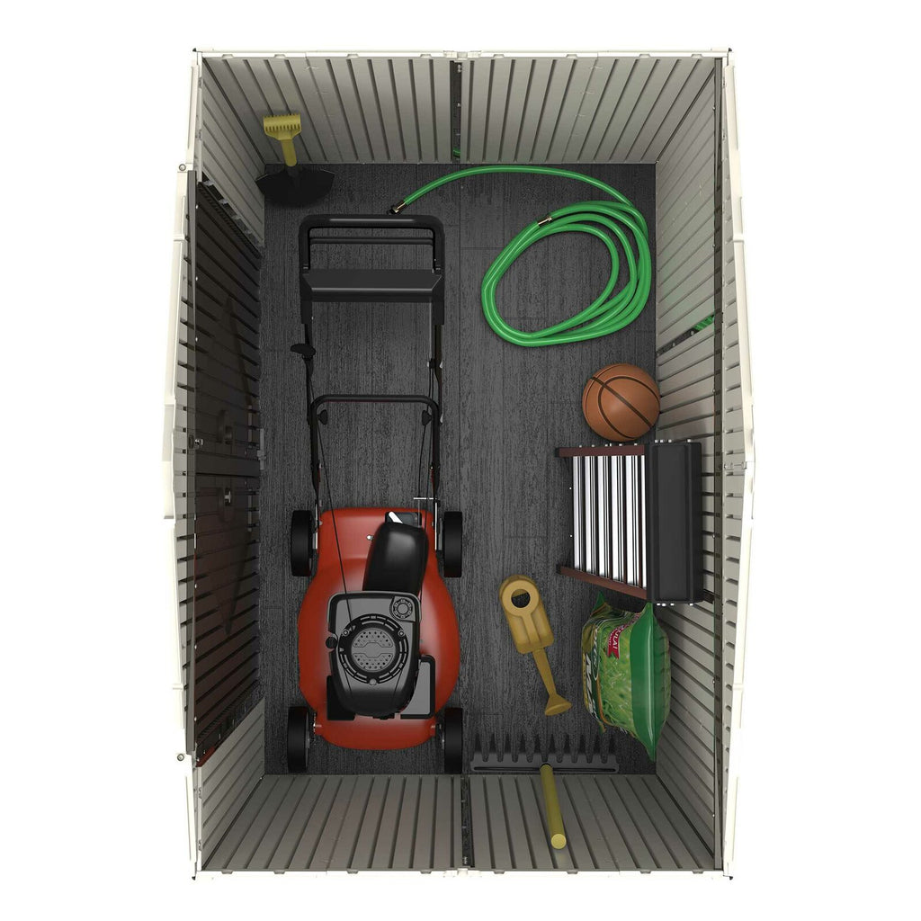 7 ft. W x 4 ft. 7 in. D Plastic Storage Shed