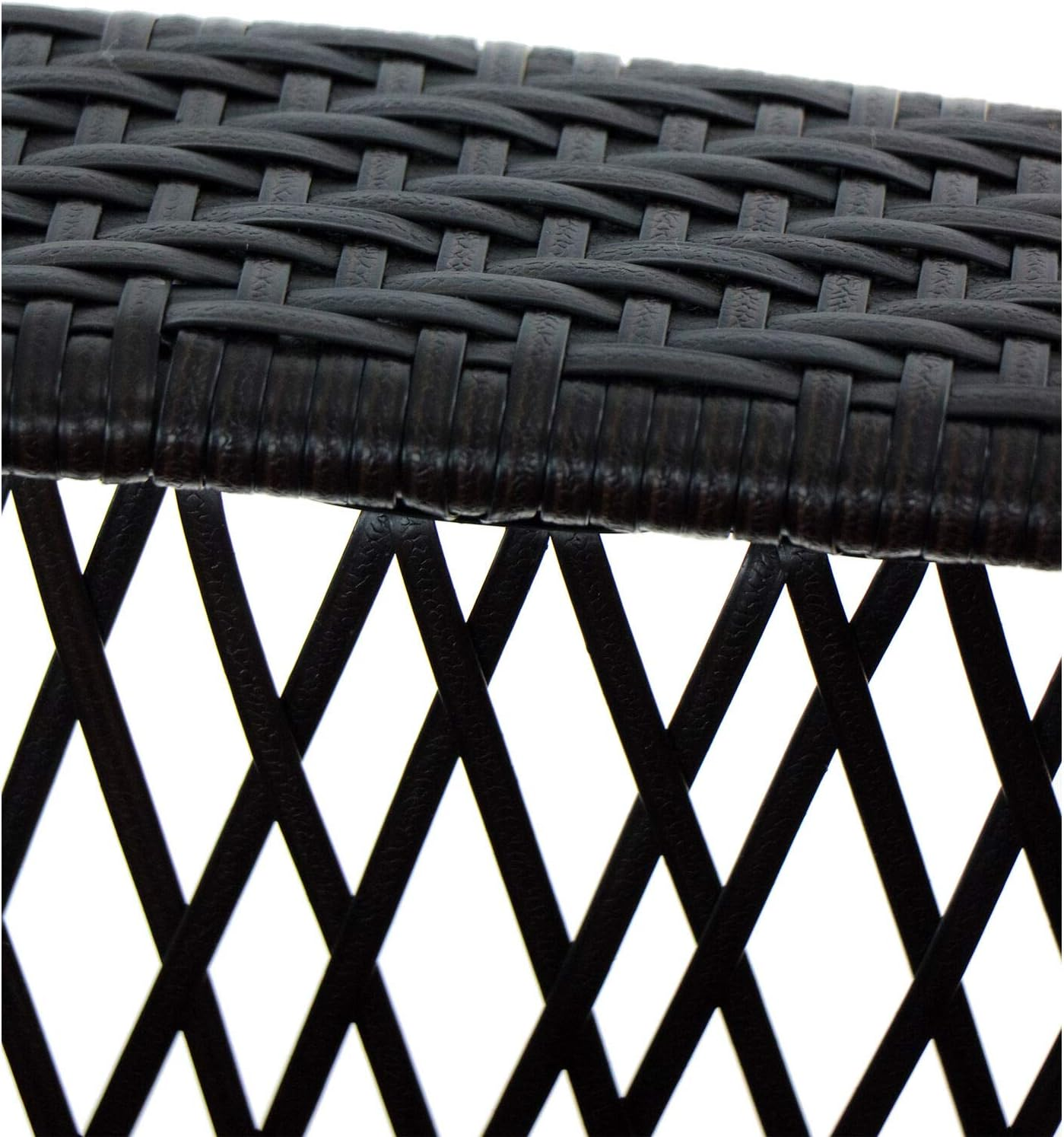 Orleans 5-Piece Steel Patio Fire Pit Conversation Set with Navy Blue Cushions, Swivel Gliders and Square Fire Pit Table